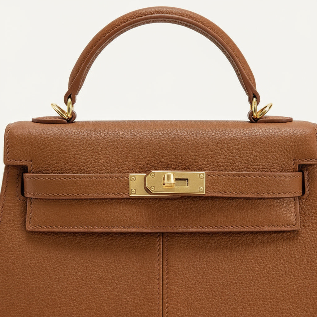Sac à Main Femme Élégant en Cuir avec Fermoir Doré
