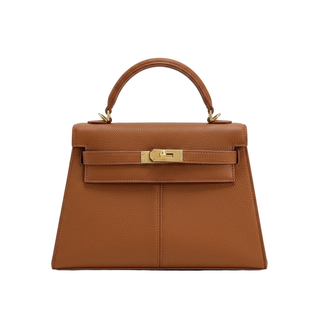 Sac à Main Femme Élégant en Cuir avec Fermoir Doré