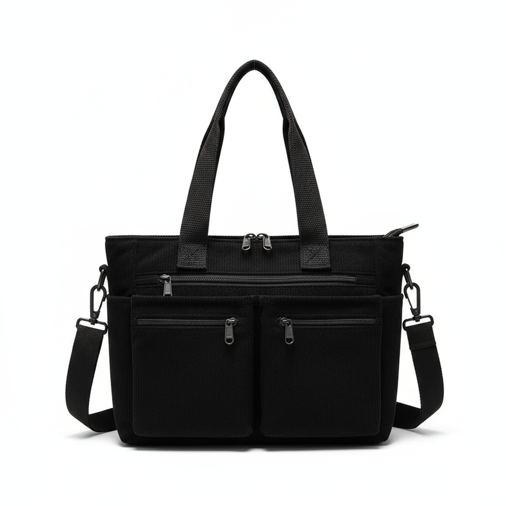 Sac Cabas en Velours Côtelé