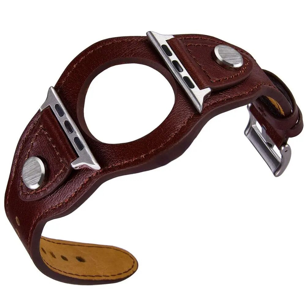 Bracelet en Cuir Large pour Apple Watch – Confort et Caractère