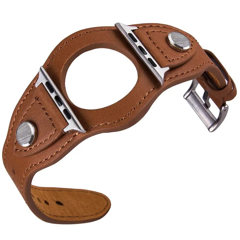 Bracelet en Cuir Large pour Apple Watch – Confort et Caractère