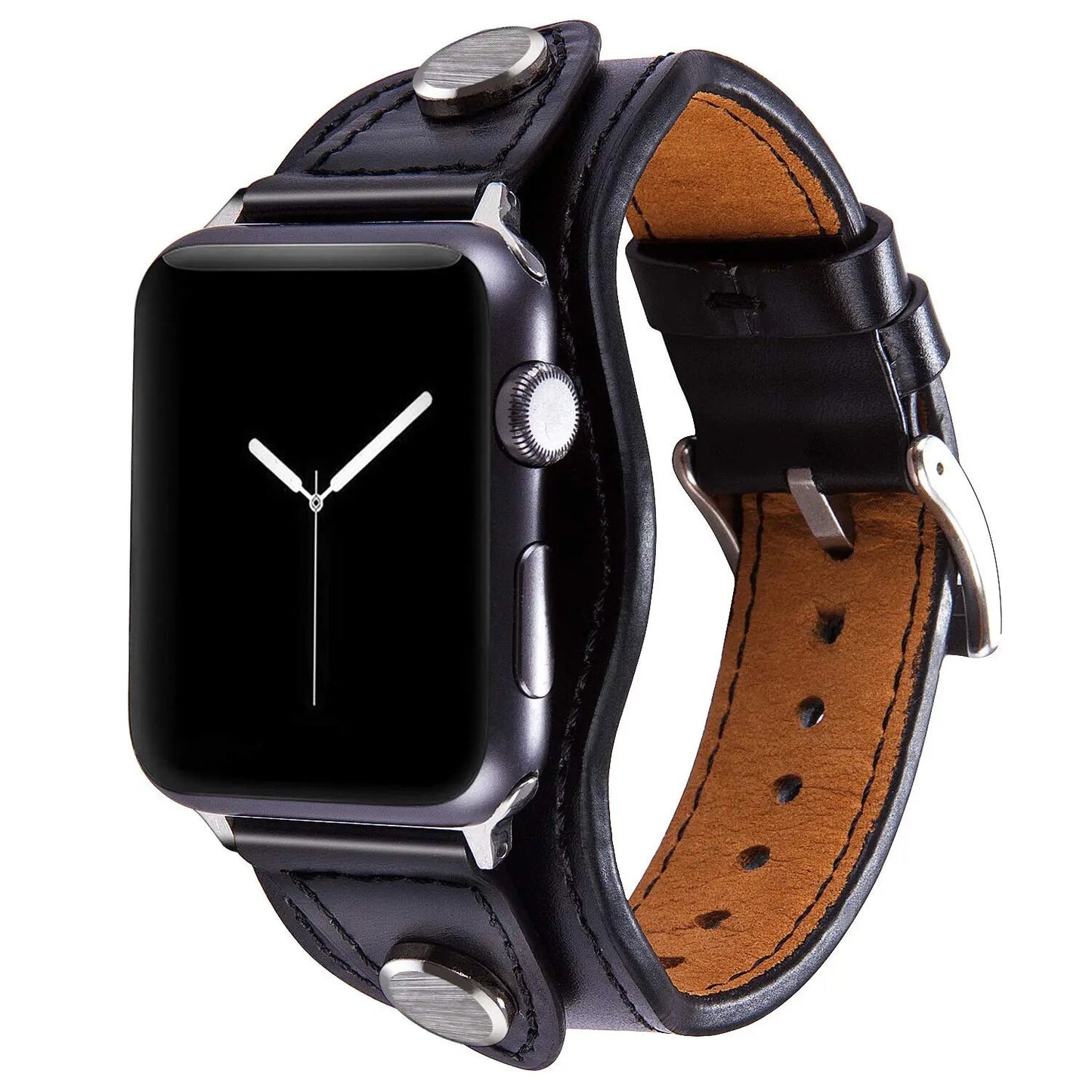 Bracelet en Cuir Large pour Apple Watch – Confort et Caractère