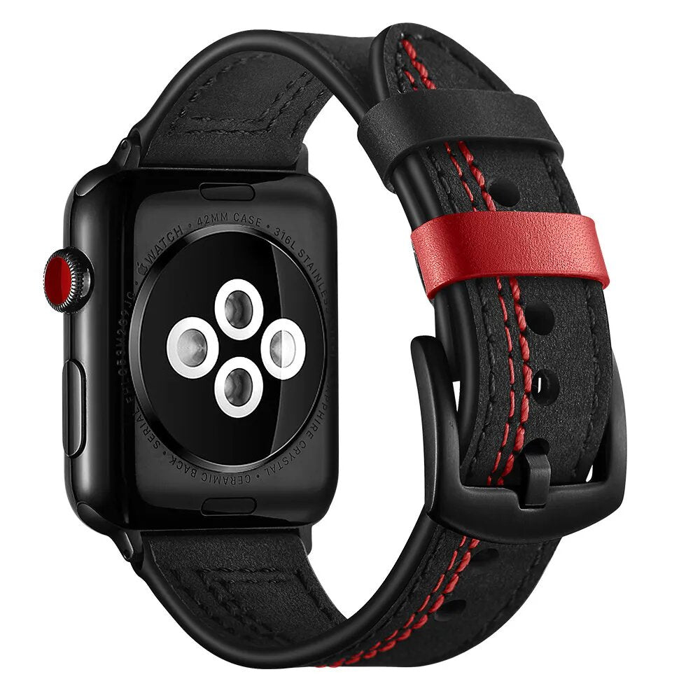 Bracelet en Cuir Luxe pour Apple Watch – Une Touche de Prestige