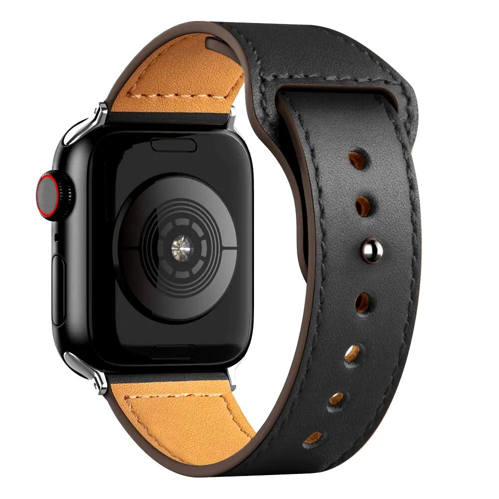 Bracelet en Cuir pour Apple Watch – Élégance Intemporelle