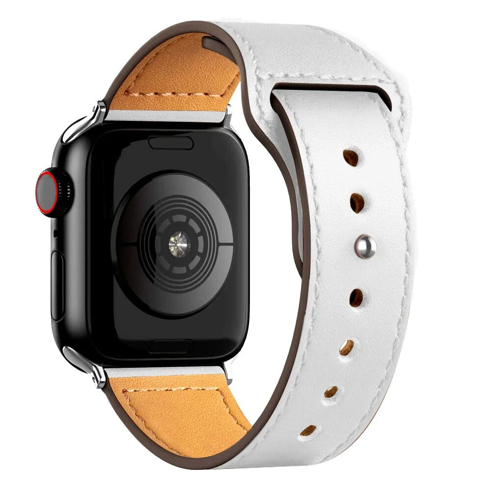 Bracelet en Cuir pour Apple Watch – Élégance Intemporelle