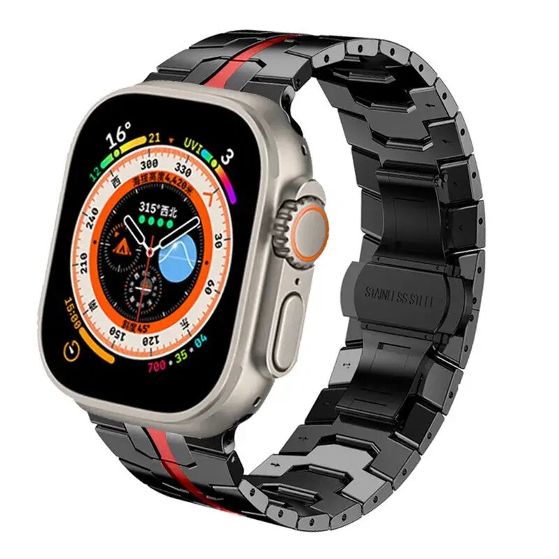 Bracelet en Métal pour Apple Watch – Brillance et Robustesse