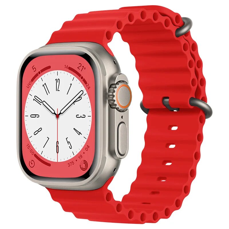 Bracelet en Silicone Sport pour Apple Watch – Étanche et Ergonomique