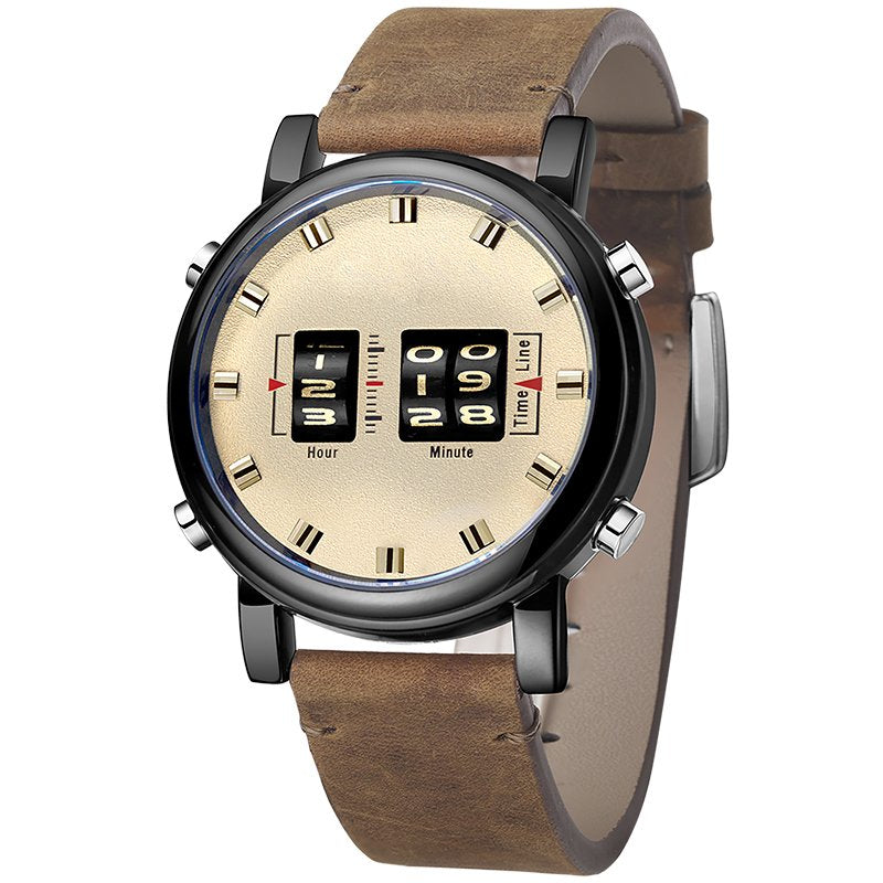 Montre Homme à Rouleaux Blxck France – Design Mécanique et Originalité