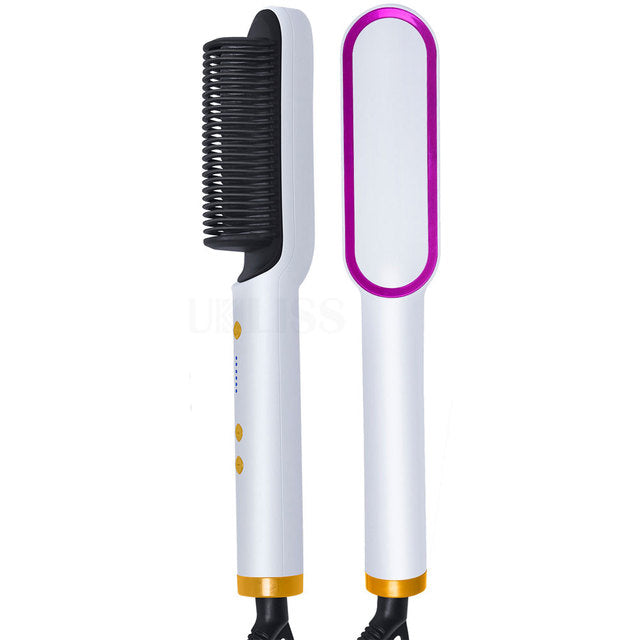 2 en 1 Brosse chauffante lissante