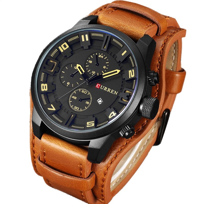 Montre avec Cadran Noir Édition Spéciale – Sobriété et Élégance