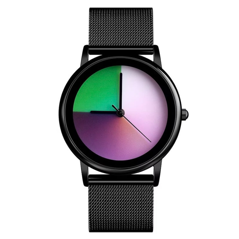 Montre Arc-en-Ciel – Élégance Futuriste et Couleurs Vibrantes