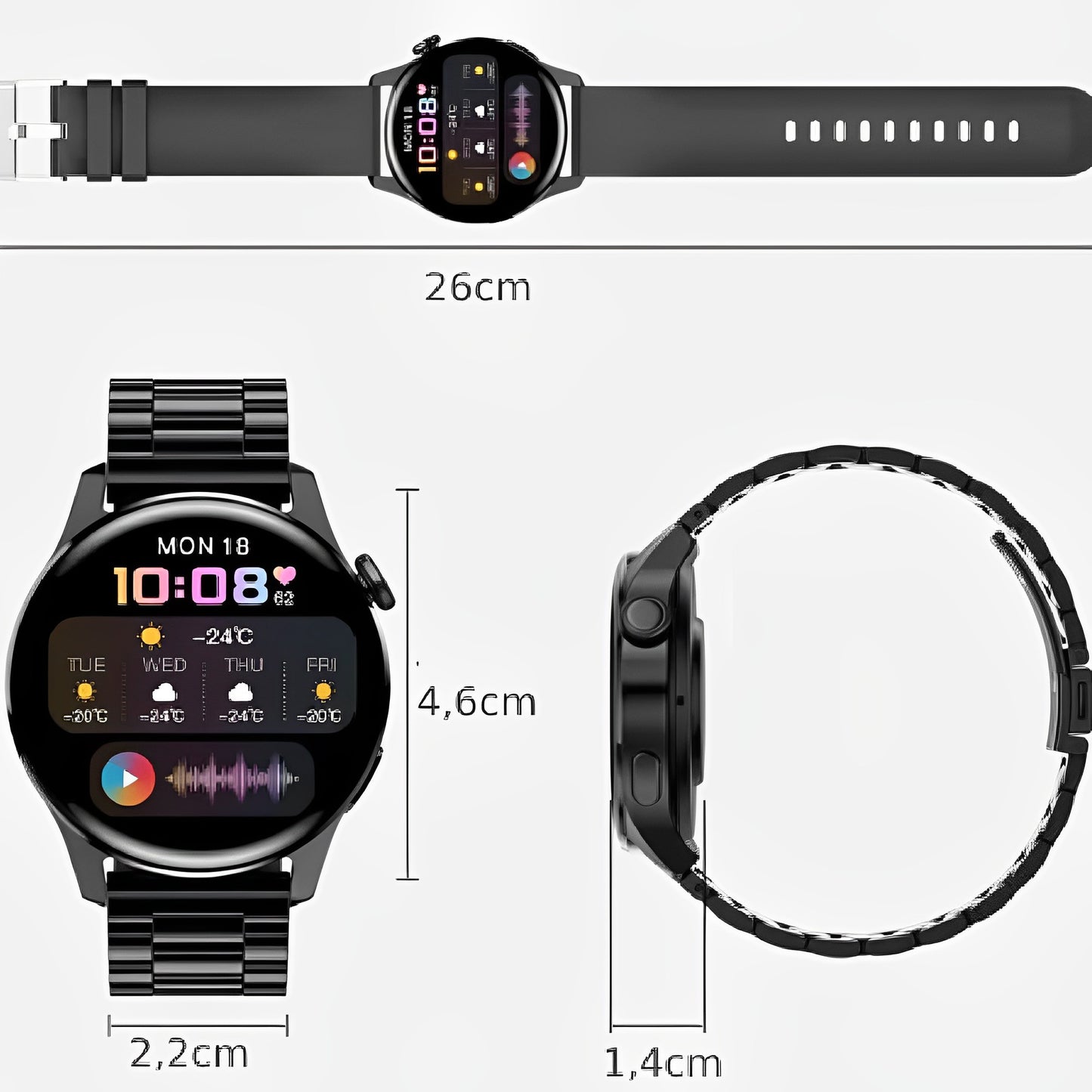 Montre Smart Hautes Performances – Élégance et Intelligence Artificielle