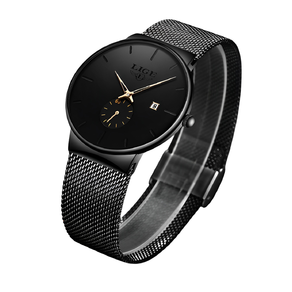 Montre Classique en Acier Orné de Diamants – Brillance et Raffinement