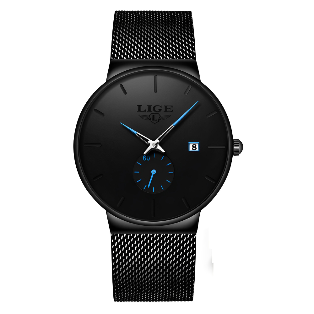 Montre Classique en Acier Orné de Diamants – Brillance et Raffinement