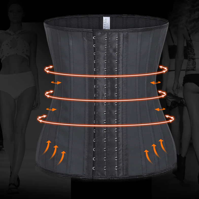 Corset femme Gaine amincissante ventre en Latex - Blxck France