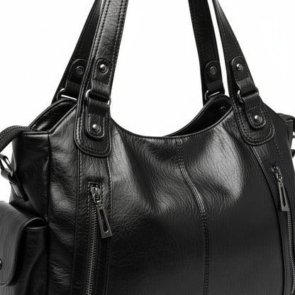 Sac à main femme cabas épaule en cuir – Grande capacité, multi-poches