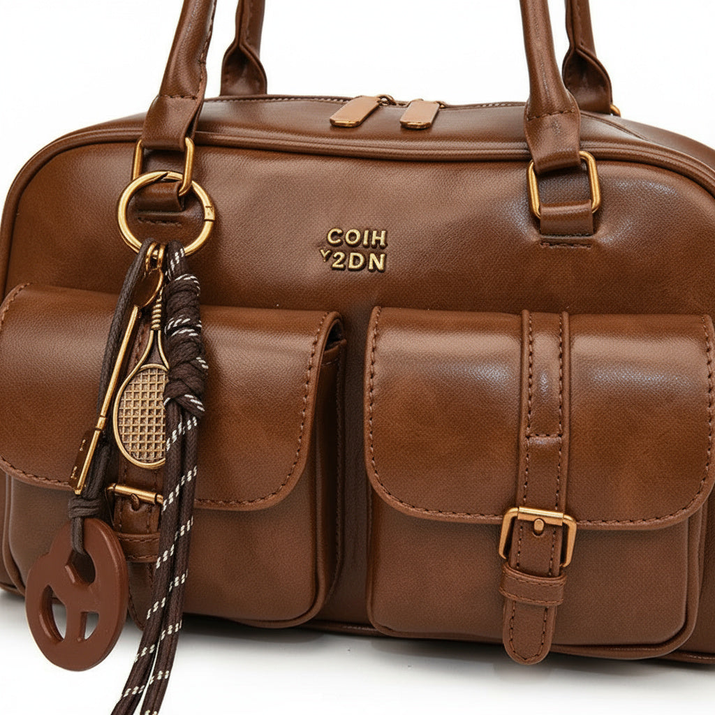Sac à Main Femme Multi-Poches pour Voyage, Travail et Shopping – Marron