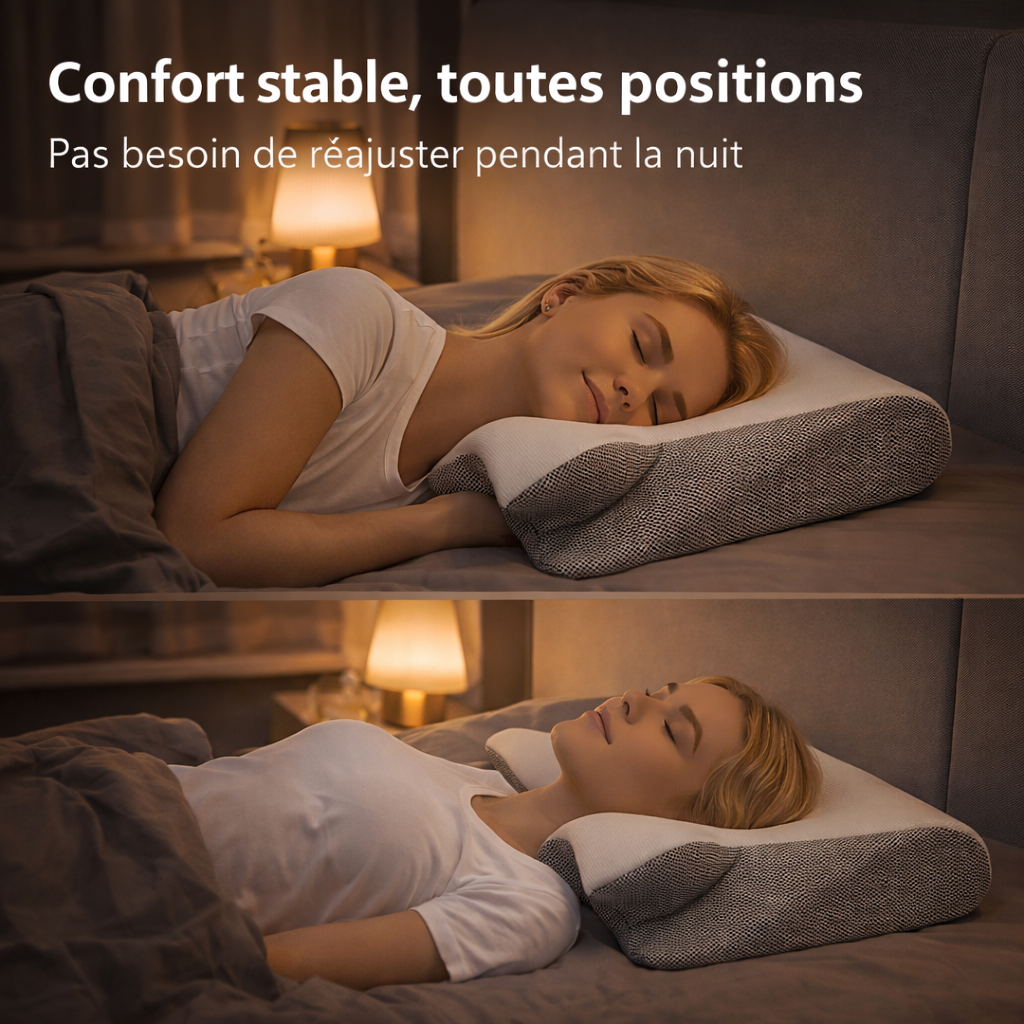 BLXCKREST™ Oreiller Cervical | Soulage la nuque, améliore le sommeil