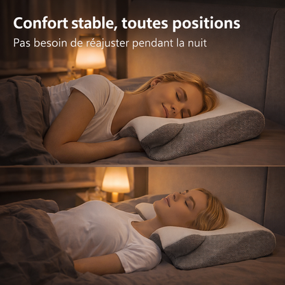 BLXCKREST™ Oreiller Cervical | Soulage la nuque, améliore le sommeil