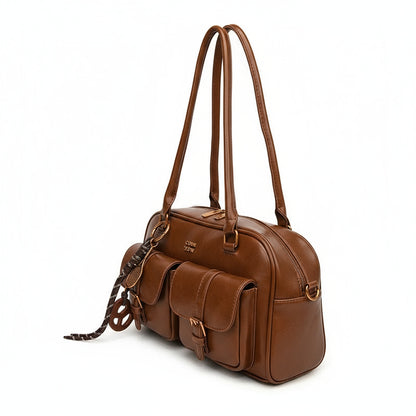 Sac à Main Femme Multi-Poches pour Voyage, Travail et Shopping – Marron