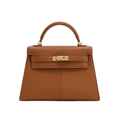 Sac à Main Femme Élégant en Cuir avec Fermoir Doré