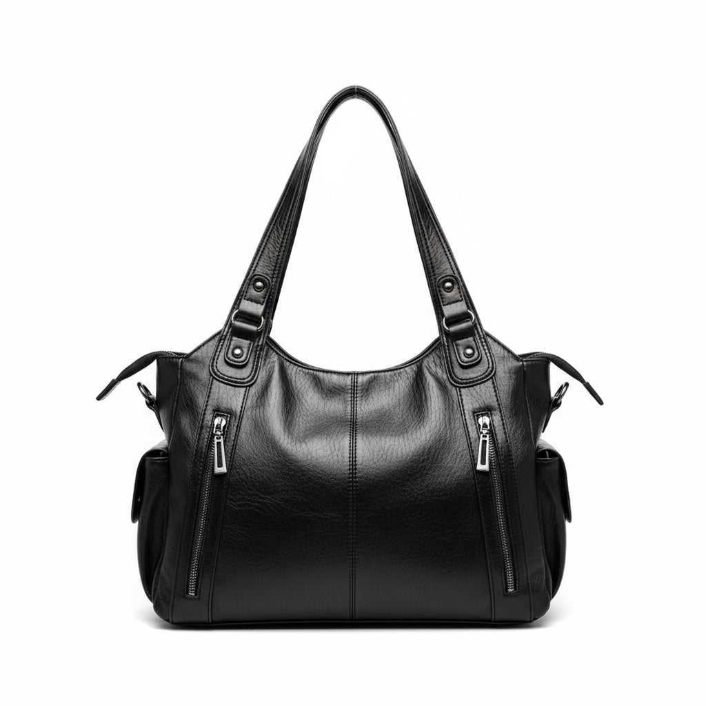 Sac à main femme cabas épaule en cuir – Grande capacité, multi-poches