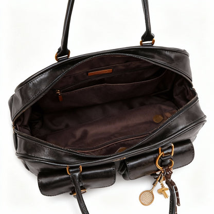 Sac à Main Femme Multi-Poches pour Voyage, Travail et Shopping – Noir