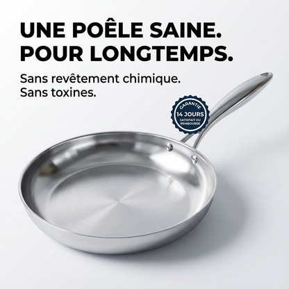 BLXCKCOOK™ Poêle Inox | Cuisinez sainement, sans revêtement toxique
