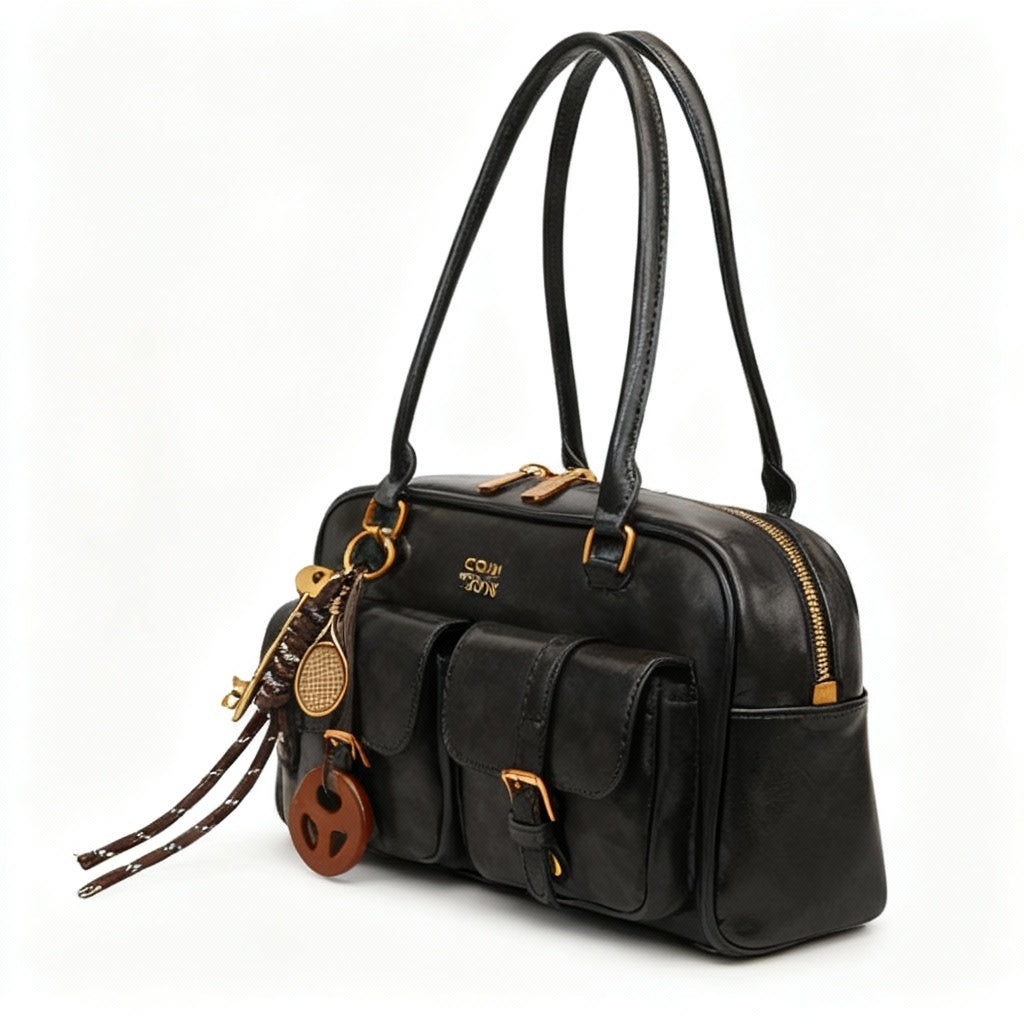 Sac à Main Femme Multi-Poches pour Voyage, Travail et Shopping – Noir