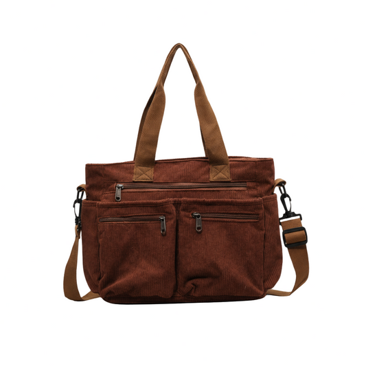 Sac Cabas en Velours Côtelé