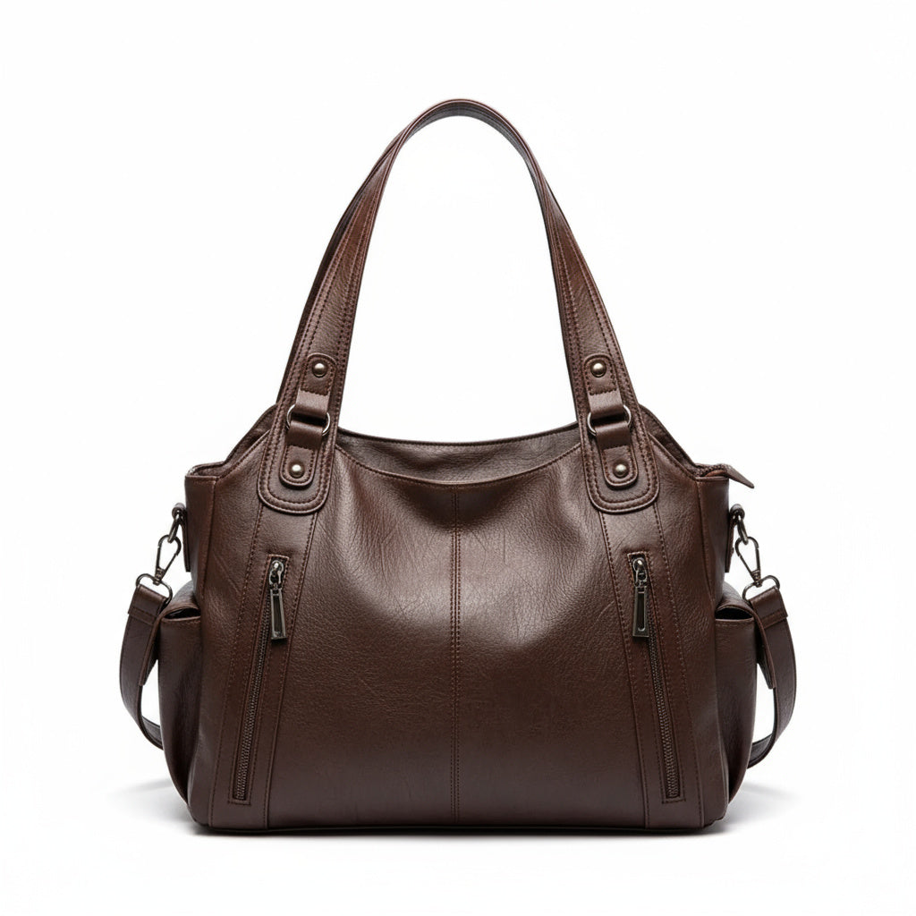 Sac à main femme cabas épaule en cuir – Grande capacité, multi-poches