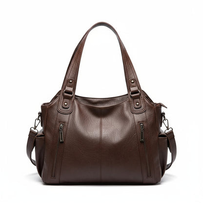 Sac à main femme cabas épaule en cuir – Grande capacité, multi-poches