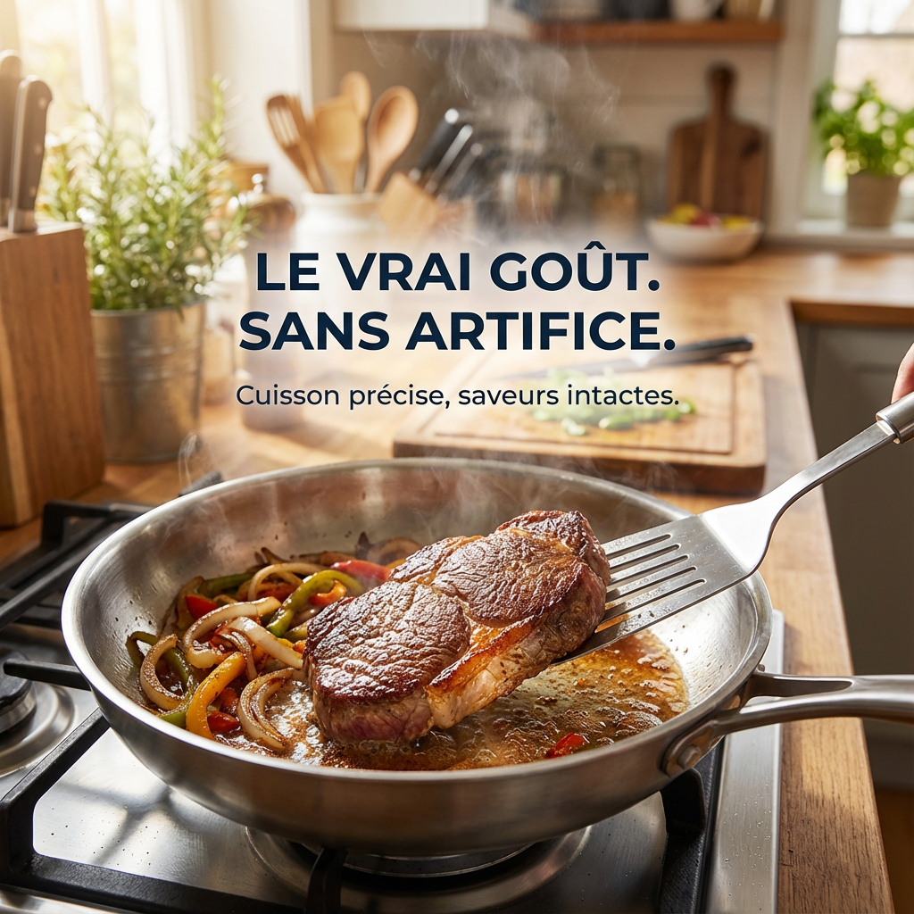 BLXCKCOOK™ Poêle Inox | Cuisinez sainement, sans revêtement toxique