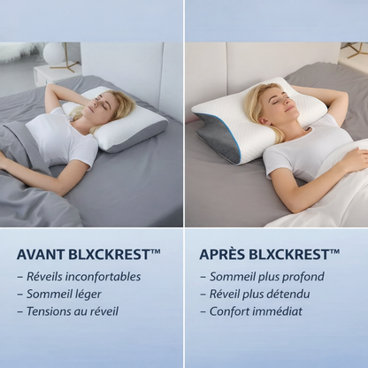 BLXCKREST™ Oreiller Cervical | Soulage la nuque, améliore le sommeil