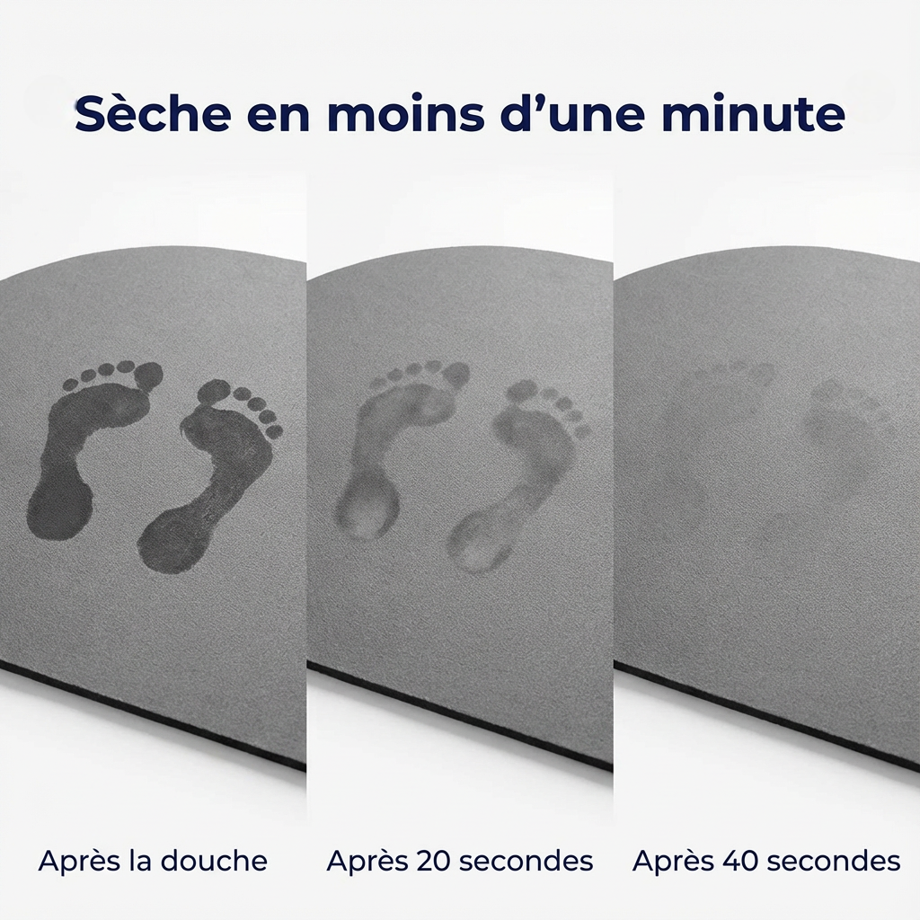 BLXCKMAT™ | Le tapis de bain qui sèche vos pieds en quelques secondes