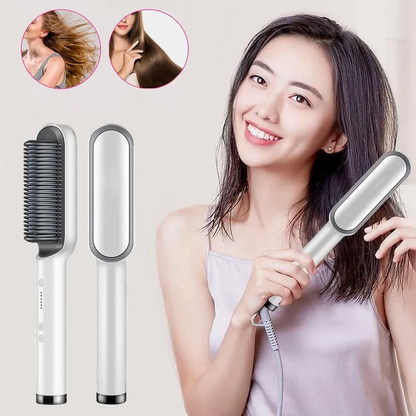 2 en 1 Brosse chauffante lissante