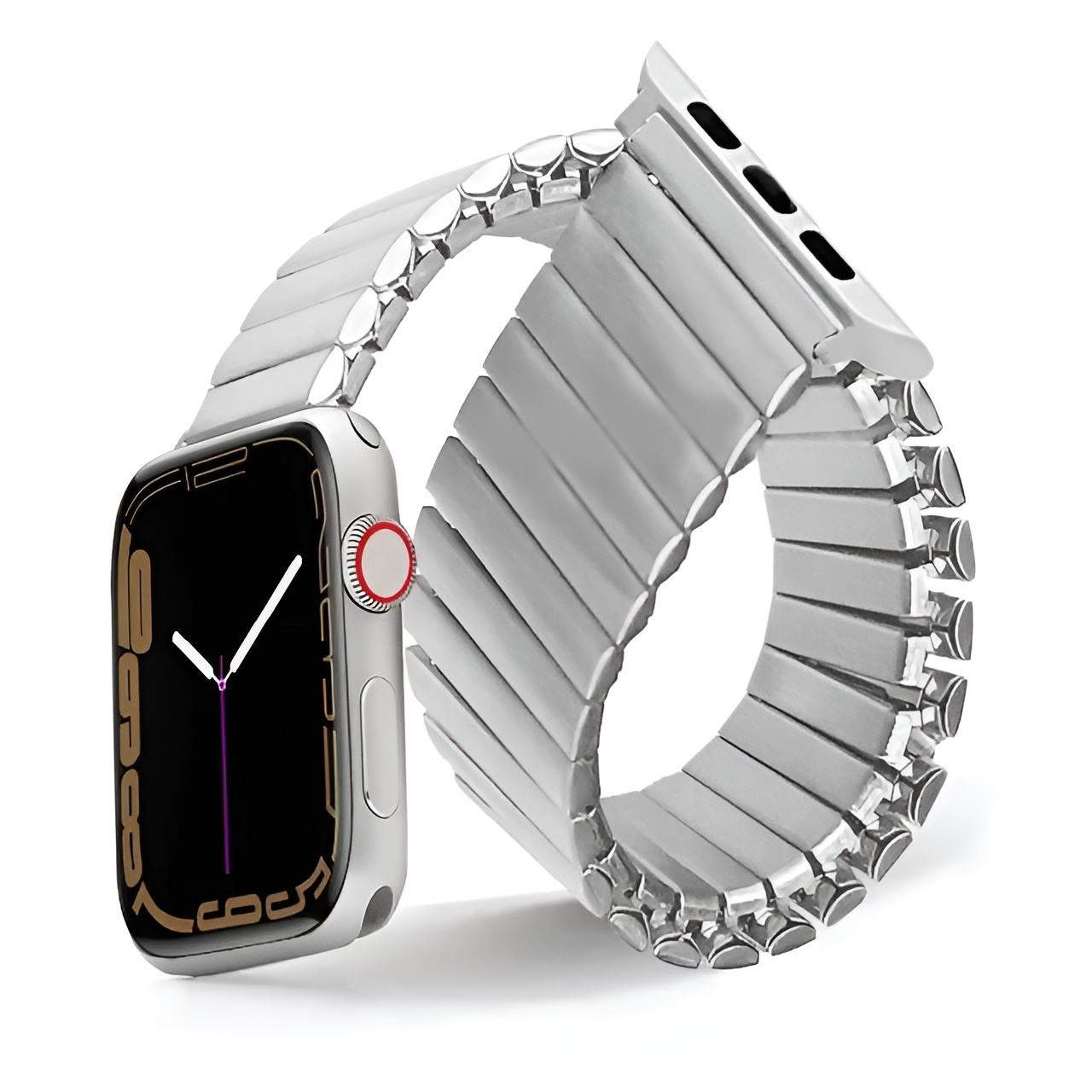 Bracelet acier élastique apple watch