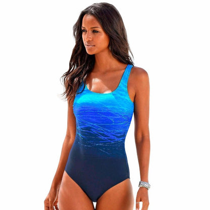 Maillot de bain sillonné le dos croisé