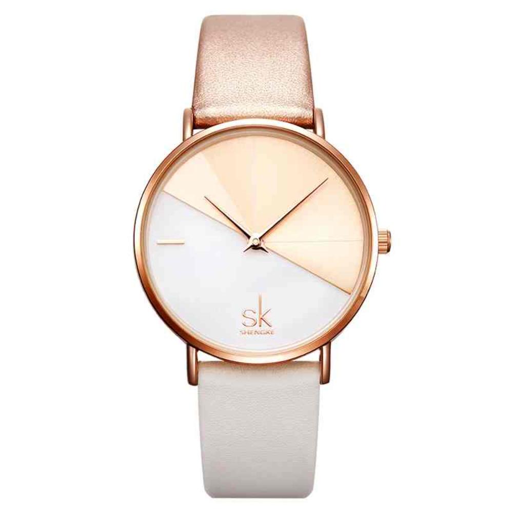 Montre bicolore femme