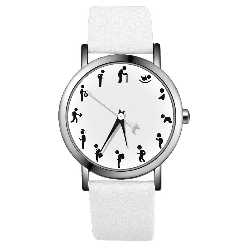 Montre en cuir unisexe