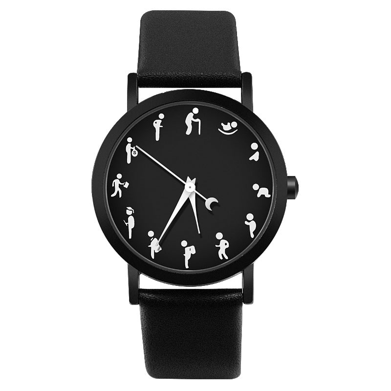 Montre en cuir unisexe