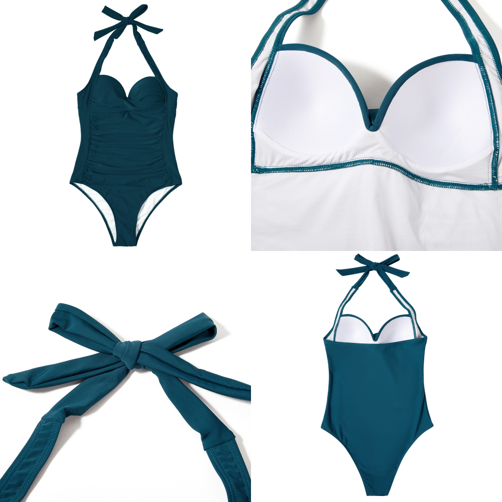 Maillot de bain une pièce rétro pour femmes