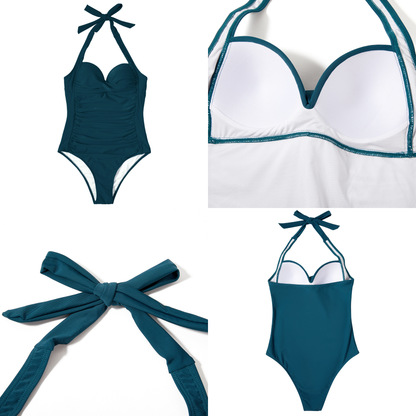 Maillot de bain une pièce rétro pour femmes