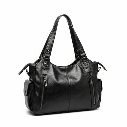 Sac à main femme cabas épaule en cuir – Grande capacité, multi-poches