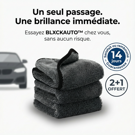 BLXCKAUTO™ – Chiffon Microfibre XXL | Nettoyage auto sans traces