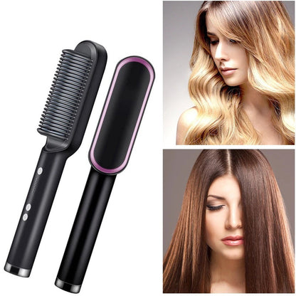 2 en 1 Brosse chauffante lissante