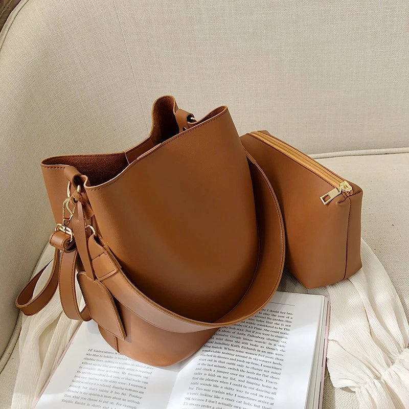 Sac à main en 2 pieces sac cuir