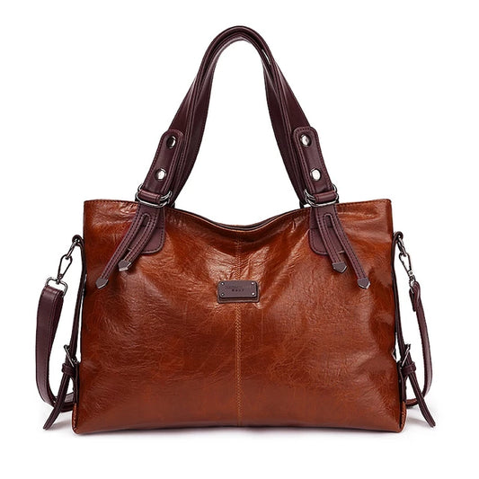 Sac cuir femme style fourre tout