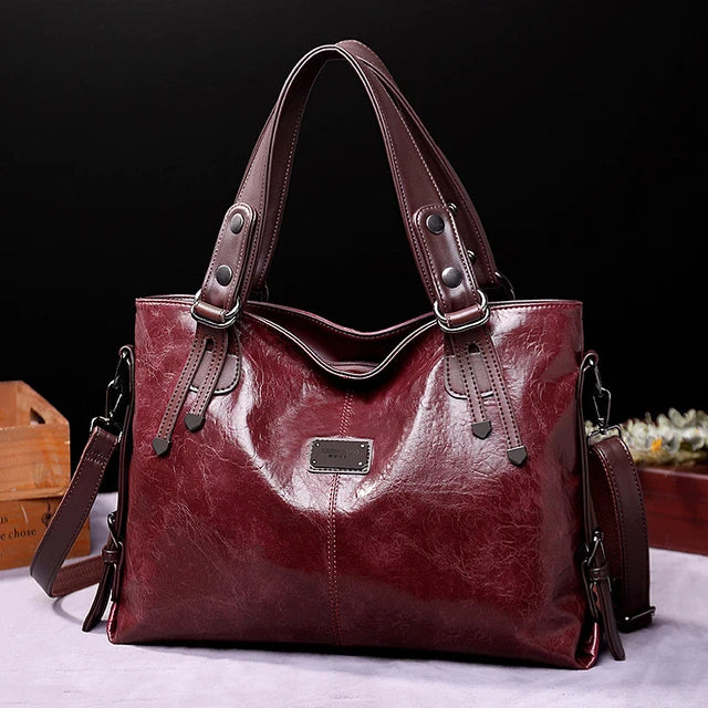 Sac cuir femme style fourre tout