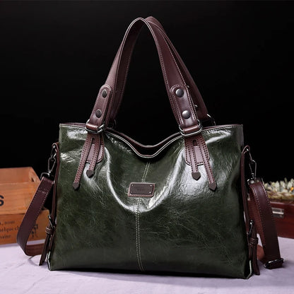 Sac cuir femme style fourre tout